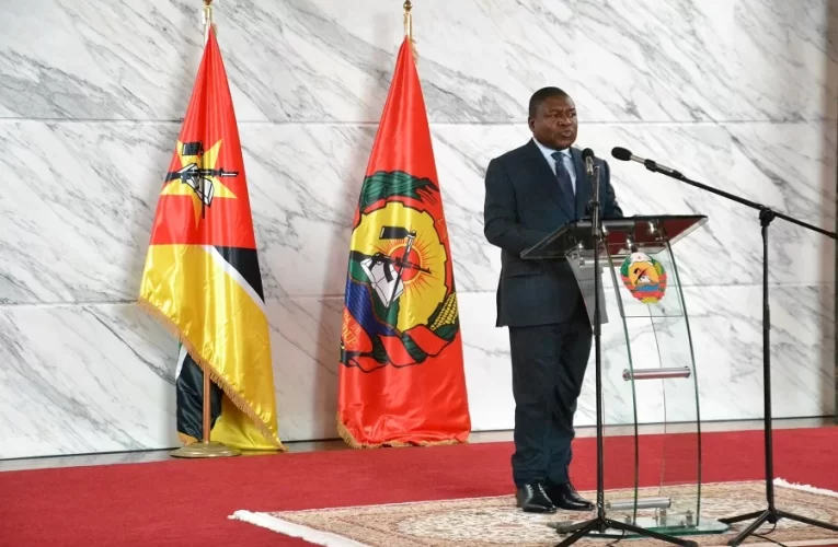 Presidente Filipe Nyusi recebe saudação dos titulares e membros do sistema de administração da Justiça pela celebração do Dia da Legalidade