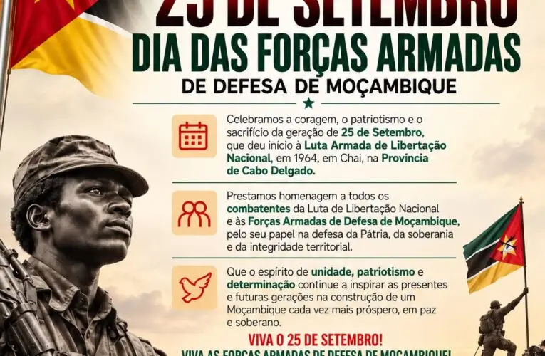 25 de Setembro dia das Forças Armadas de Defesa de Moçambique